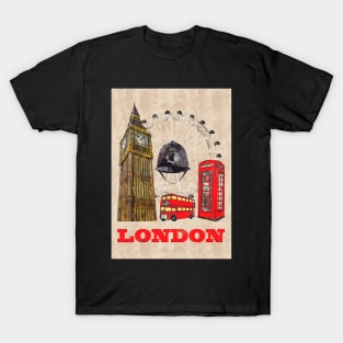 London, England, Travel Poster T-Shirt